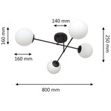  plafonski luster moon 4xE27/15W/230V, crne boje | Eponuda.com