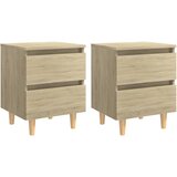 vidaXL Nočna omarica z nogami 2 kosa sonoma hrast 40x35x50 cm Cene