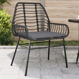 Maison Chic Vrtni stoli - Stol za vrt 2 kosa z blazinami črn poli ratan JS1387, (21877185) | Shoptok.si
