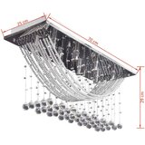 Bijeli Stropni Luster sa Svjetlucavim Staklenim Perlama 8 x G9 29 cm | shoptok.hr