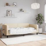  The Living Store Raztegljiva postelja krem 90x200 cm blago - Raztegljiv Kavč, (21441399) Cene