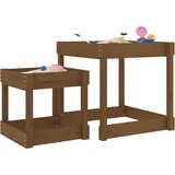  The living store miza za pesek 2 kosa medeno rjava trdna borovina - miza za pesek, (21484541) | Shoptok.si