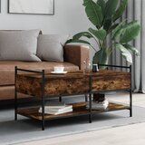 vidaXL Klubska mizica dimljeni hrast 99x50x50 cm inženirski les Cene