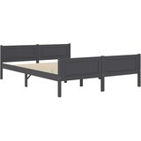  Okvir za krevet od masivne borovine sivi 140 x 200 cm | Eponuda.com
