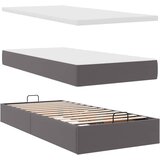  Otomanski okvir kreveta s madracima sivi 160x200cm umjetna koža | shoptok.hr