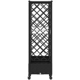  Povišeni krevet s mrežom i krovom Crna 202,5 x 40 x 127 cm PP | shoptok.hr