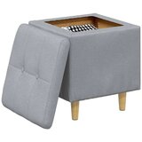  Otoman s pohranom Svijetlo siva 40 x 40 x 45 cm tkanina - Svjetlosiva 40 cm tkanina | shoptok.hr
