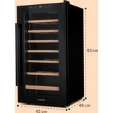 Klarstein Barossa 29 Uno, hladilnik za vino - - estar - 28 - 6 - Desno - 35,5 x 72 x 37 cm - 1 - Steklo - 1 - 1 - 1 - 1 - 88 Ltr - Hladilnik za vino - 1 - Les - 43 cm - 83 cm - 52,5 cm - 30 kg | Shoptok.si