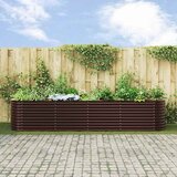  Povišena gredica Smeđa 400 x 80 x 81 cm Čelik | shoptok.hr