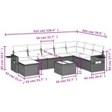  9-dijelni set vrtnih sofa s jastucima bež od poliratana | shoptok.hr