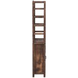  Vitrina tamnosmeđa 46 x 24 x 140 cm od masivnog drva paulovnije | shoptok.hr