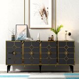 Hanah home cagla - anthracite, gold anthracitegold console Cene