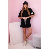 Kesi Włoski Women's butter set with high-waisted shorts black | Shoptok.si