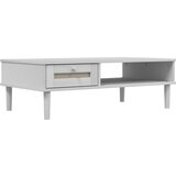  The Living Store Klubska mizica SENJA videz ratana bela 100x55x33 cm les - Klubska Mizica, (21448406) | Shoptok.si