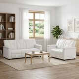  Set sofe 2 pcs Bijela Umjetna koža | shoptok.hr