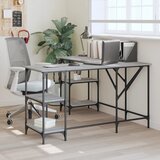 Maison Chic Pisalna miza - pisarniška miza - Računalniška miza siva sonoma 139x139x75 cm inženirski les, (21784961) | Shoptok.si