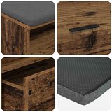  Klupa za hodnik s jastukom Staro drvo 100 x 38 x 46 cm | shoptok.hr