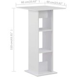 vidaXL Barski stol bijeli 60 x 60 x 110 cm | shoptok.hr