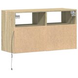 Zidni TV ormarić s LED svjetlima boja hrasta 80 x 31 x 45 cm | shoptok.hr