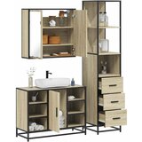Maison Chic Kopalniški sestavi - Kopalniška garnitura 3-delna sonoma hrast inženirski les, (21787265) | Shoptok.si