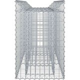  Gabionski uzdignuti krevet Srebrno 150 x 50 x 80 cm - 150 x 50 x 80 cm | shoptok.hr