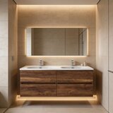Hanah home kupatilski ormarić sa lavaboom simple, 120 cm, hrast milling Cene