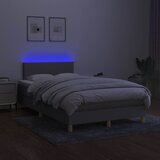  box spring s madracem LED svjetlosivi 120x200 cm tkanina | shoptok.hr