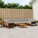  Set vanjskih sofa 8 pcs Prirodna i Svjetlosiva | Shoptok.si