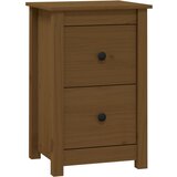 Maison Chic Nočna omarica - Nočna miza medeno rjava 40x35x61,5 cm trdna borovina, (21688303) Cene