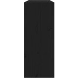 Ormarić za vino crni 62x25x62 cm od masivne borovine | shoptok.hr