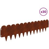  Ograda oko Travnjaka 30 pcs 103 x 25 cm Čelik Rđa | shoptok.hr