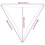  Jedrilica za sunčevu sjenu na otvorenom 3 6 x 3 6 x 3 6 m - Žuta i bijela 3 6 x 3 6 x 3 6 m | shoptok.hr
