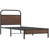  Okvir kreveta bez madraca smeđa boja hrasta 107x203 cm drveni | shoptok.hr