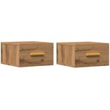  Zidni noćni ormarići 2 kom boja hrasta artisan 35 x 35 x 20 cm | shoptok.hr