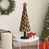 vidaXL Božično drevo z stojalom Rjava 90 cm Trdna tikovina | Shoptok.si