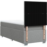  Krevet s oprugama i madracem svjetlosivi 100x200 cm od tkanine | shoptok.hr