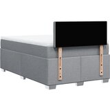  Krevet s oprugama i madrac svjetlosivi 120 x 200cm od tkanine | shoptok.hr