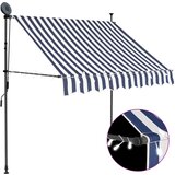 Maison Chic Ročno zložljiva tenda - Senčniki z LED lučkami 100 cm modra in bela, (22042339) | Shoptok.si
