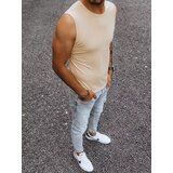 DStreet Men's plain tank top beige RX4918 | shoptok.hr