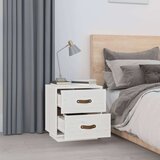  Noćni ormarići 2 kom bijeli 40 x 34 x 45 cm od masivne borovine | shoptok.hr
