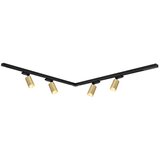 SPOT za šinski sistem PIPE, 4xGU10/10W/230V, zlatna/crna | Eponuda.com