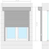 vidaXL Rolete iz aluminija 70x100 cm bele | Shoptok.si