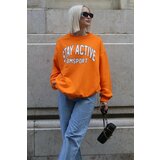 Madmext Sweatshirt - Orange - Oversize Cene