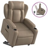 Maison Chic Naslanjač - Relax naslanjač s funkcijo vstajanja kapučino barve umetno usnje, (22061339) | Shoptok.si