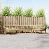  Set vanjskih sofa 8 kom. Bijela i bež 406 x 247,5 x 73 cm | shoptok.hr