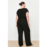 Trendyol Curve Black Belted Wide Leg Woven Overalls | ePonuda.com