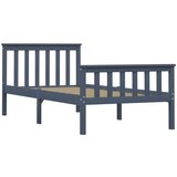 The Living Store Posteljni okvir siv iz trdne borovine 100x200 cm - Posteljni Okvir, (21527815) | Shoptok.si