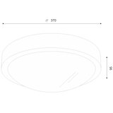  Brilagi - LED plafonsko svetlo CARVALHO SLIM 2xE27/60W/230V hrast/orah prečnik 37 cm | Eponuda.com