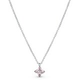 Vuch Ženska ogrlica Kristel Silver s motivom cvijeta, 44 cm Slike