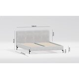 Ropez Svijetlo sivi tapecirani bračni krevet s podnicom 160x200 cm Barker – | shoptok.hr